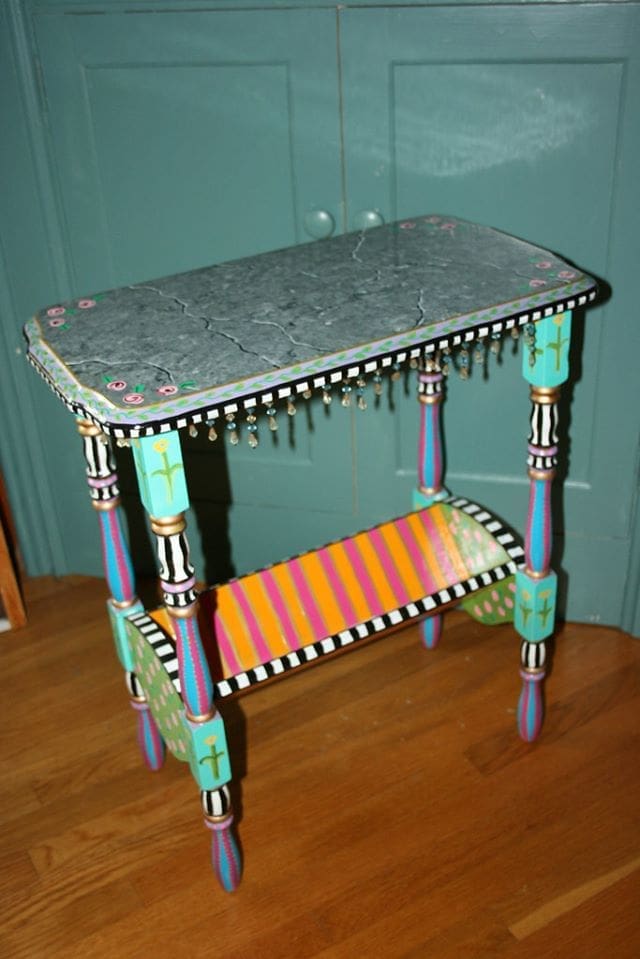 Hand-Painted Table by Dena Lynn