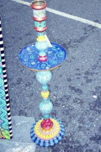 Hand-Painted Candlestick by Dena Lynn
