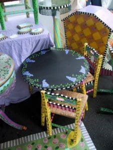 Hand-Painted Child's Table/Chair Set by Dena Lynn