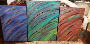 Original Art on Reclaimed Canvas by Dena Lynn