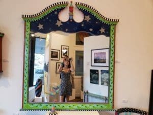 "A Star is Born" Hand-Painted Mirror by Dena Lynn