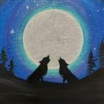 "Wolf Song" - Painting by Dena Lynn