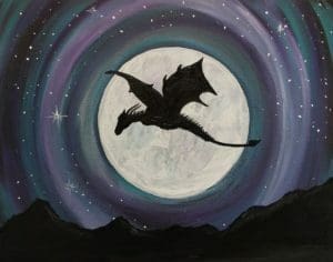 "DragonFlight" - Painting by Dena Lynn
